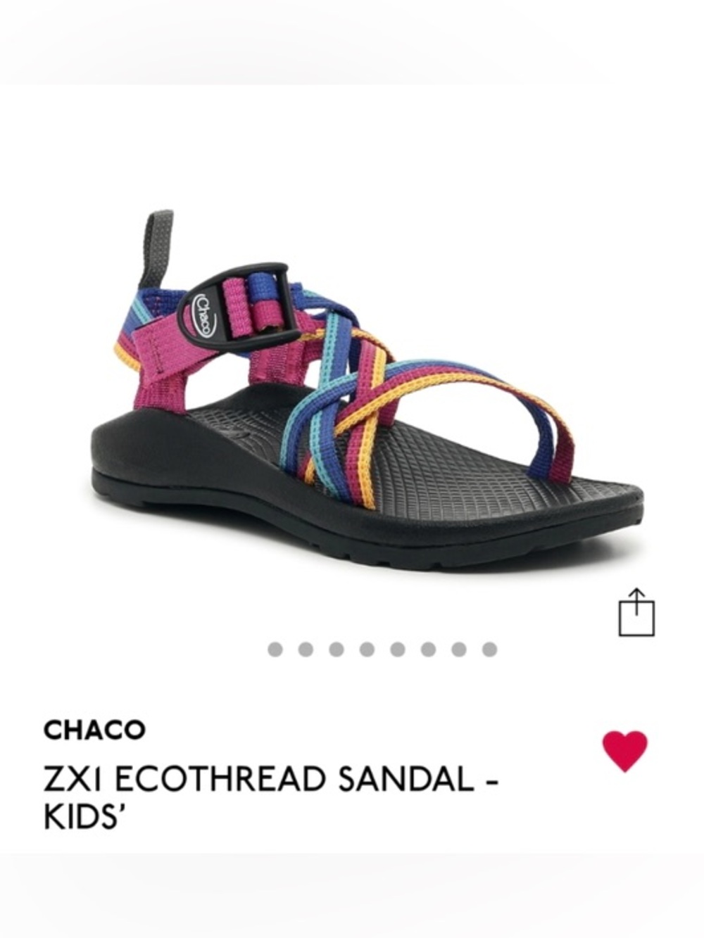 Chaco Kids Multicolor Rainbow Strap Sandal